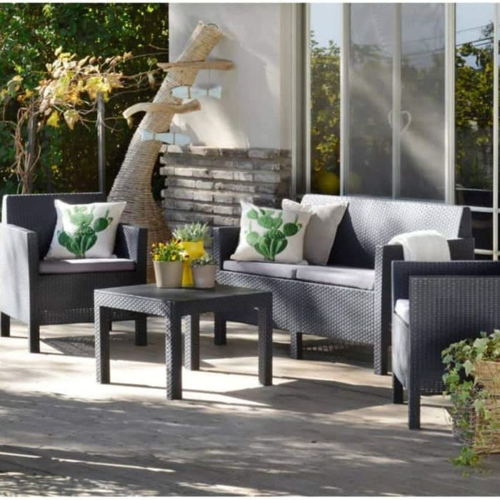 Chicago Outdoor Sofa 4 PC set Graphite
