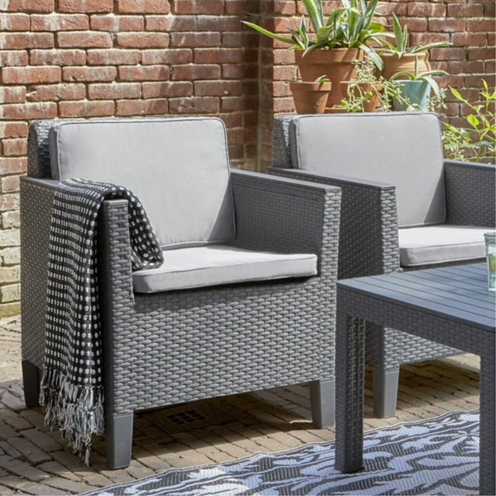 Chicago Outdoor Sofa 4 PC set Graphite