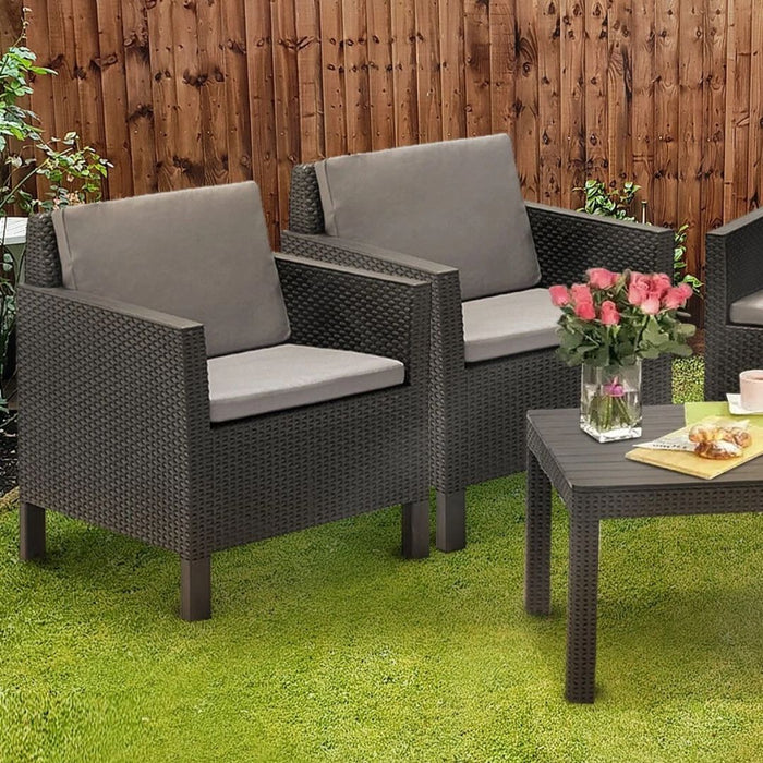 Chicago Outdoor Sofa 4 PC set Graphite