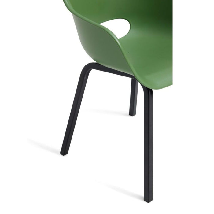 Porto Table Outdoor Dining set with 4 Noa Chair Green