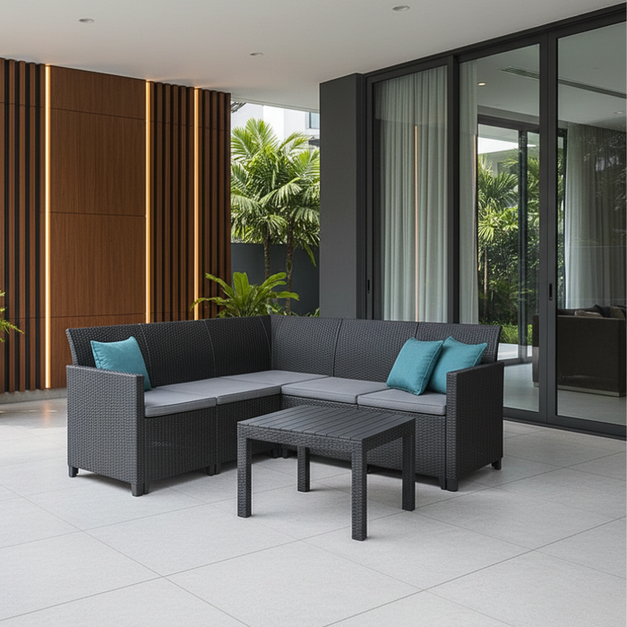 Marie 5 Seater Outdoor Corner Sofa Graphite