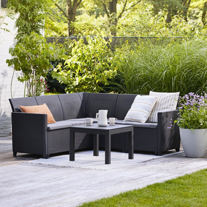 Marie 5 Seater Outdoor Corner Sofa Graphite