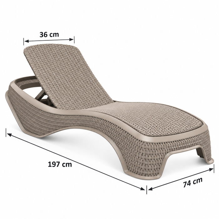 Atlantic Sun Lounger Cappuccino