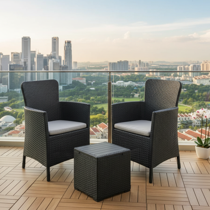 Miami Balcony Sofa Set Graphite