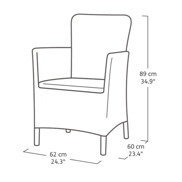 Miami Balcony Sofa Set Graphite