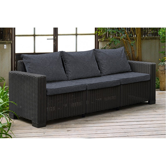 Moorea 3 Seater Outdoor Sofa Graphite