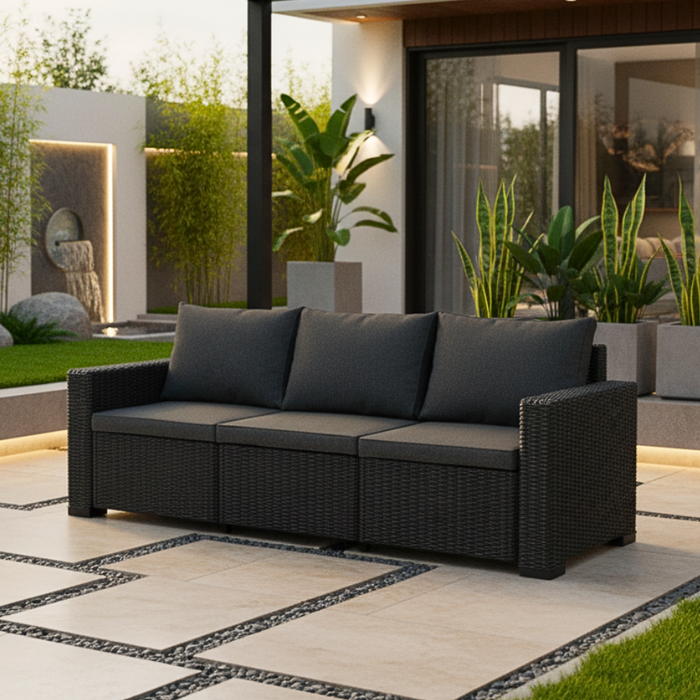Moorea 3 Seater Outdoor Sofa Graphite