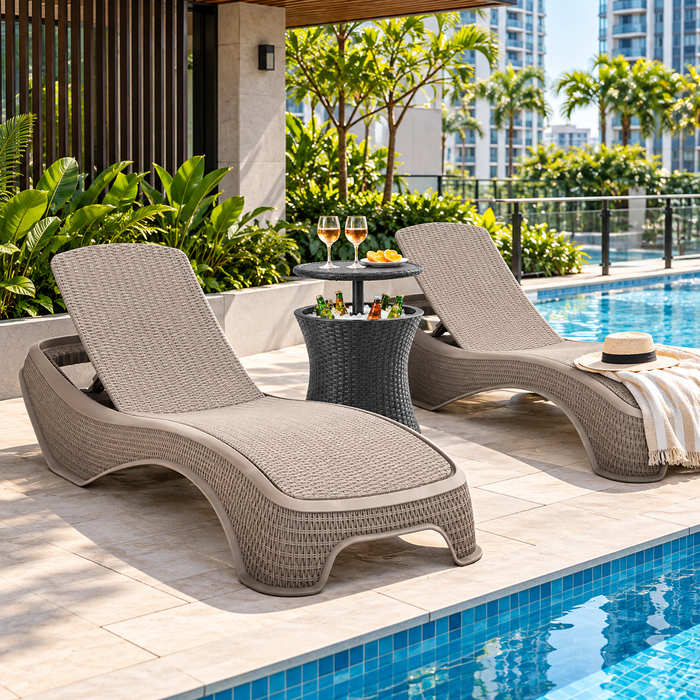 Atlantic Sun Lounger Cappuccino