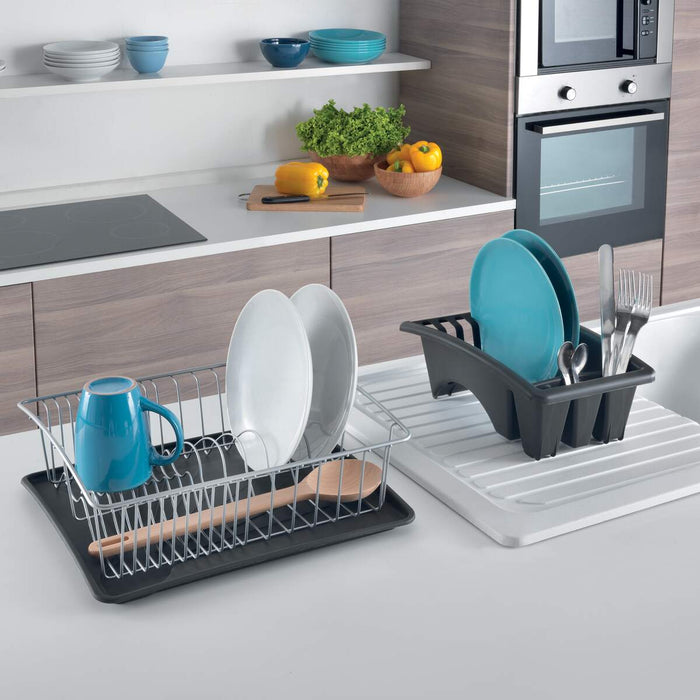 AquaTex Plus Dish Drainer Rack Silver