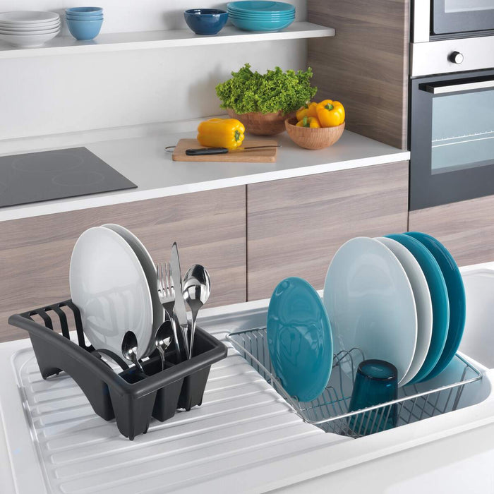 AquaTex Plus Dish Drainer Rack Silver