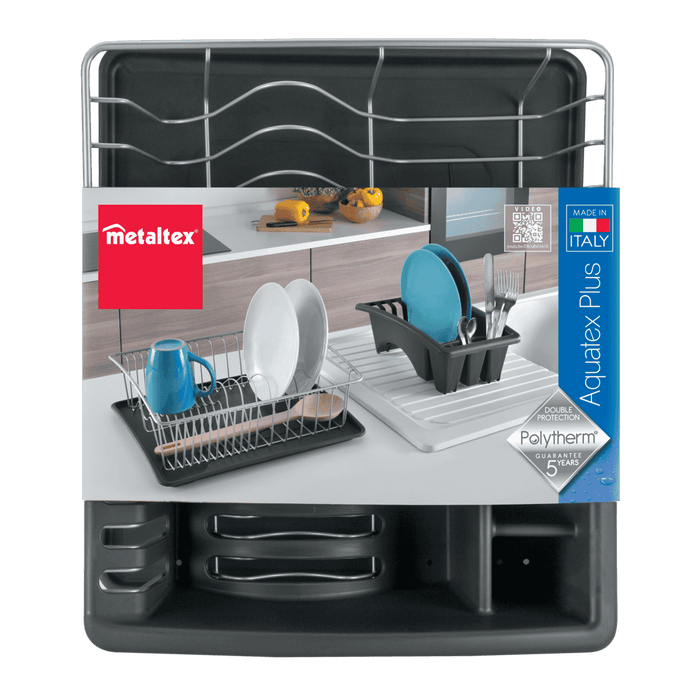 AquaTex Plus Dish Drainer Rack Silver