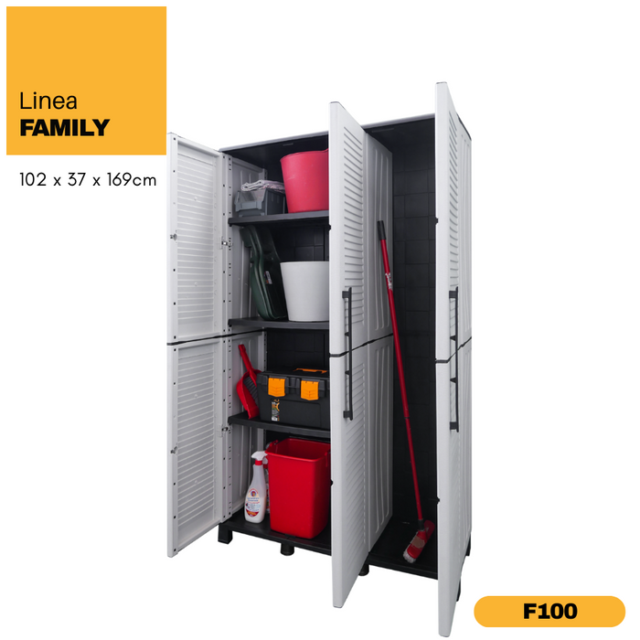 Linea Family Tall Multipurpose Cabinet 3 Door