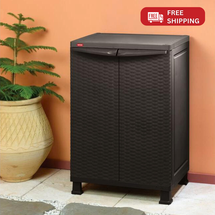 Keter Rattan Wall and Base with Legs Cabinet