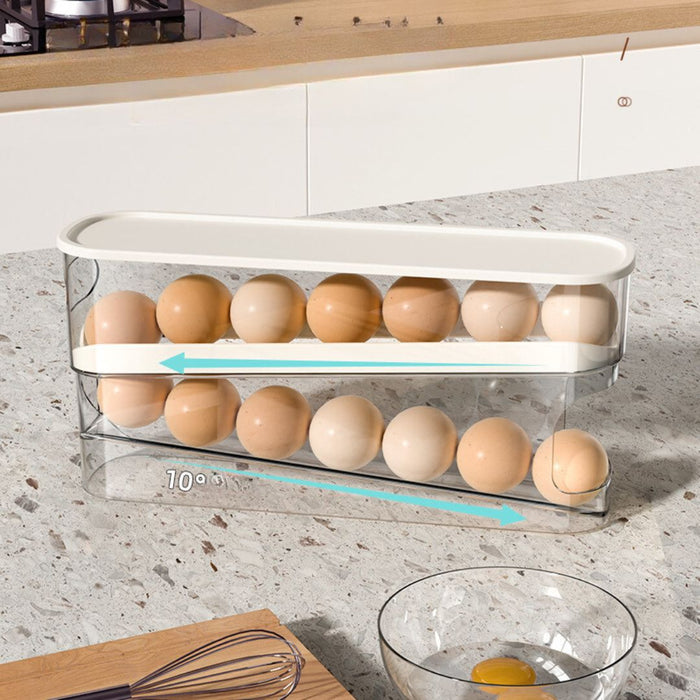 Automatic Rolling Egg Rack Holder with cover 2 Tier