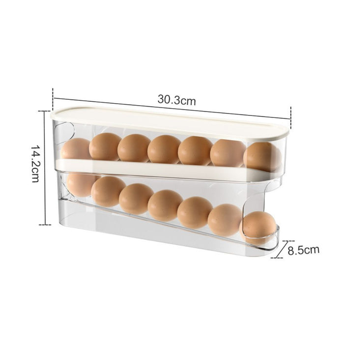 Automatic Rolling Egg Rack Holder with cover 2 Tier