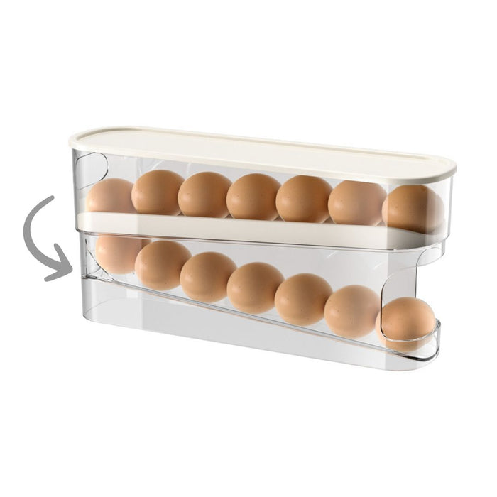 Automatic Rolling Egg Rack Holder with cover 2 Tier