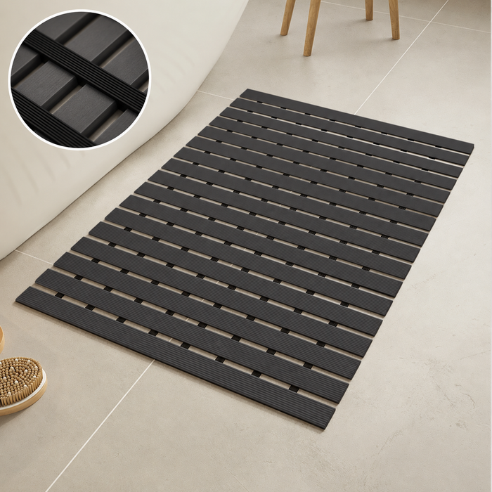 Non Slip Bathroom Floor Mat Black