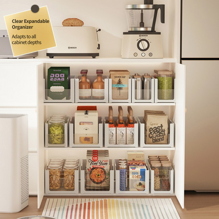 ClearFlex Retractable Clear Storage Organiser Box