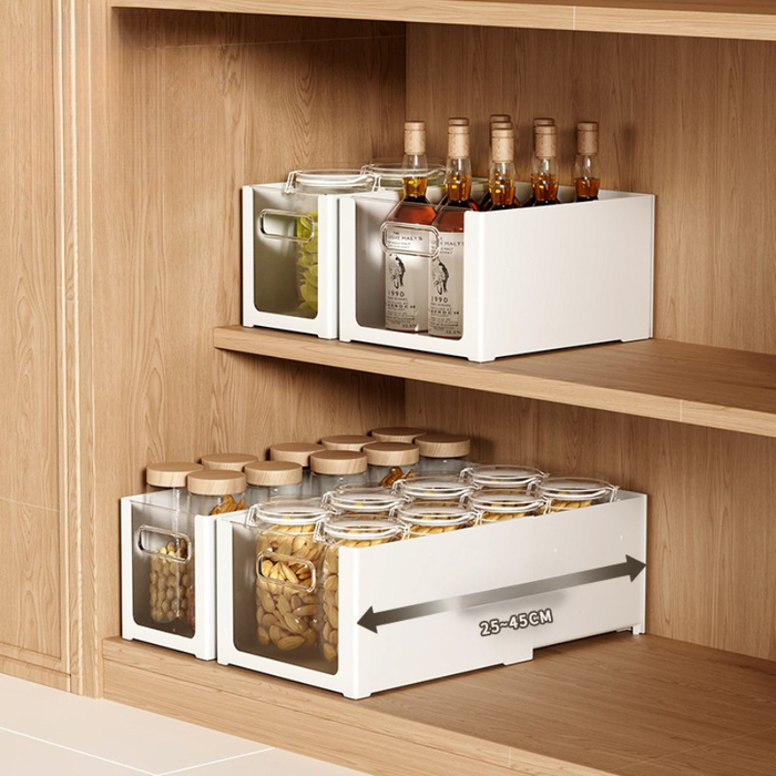 ClearFlex Retractable Clear Storage Organiser Box