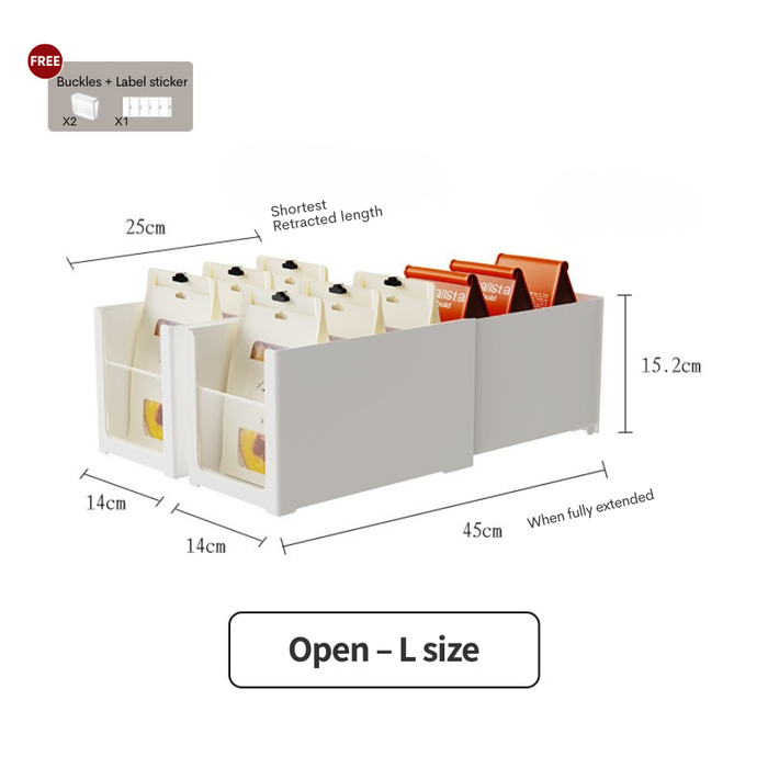 ClearFlex Retractable Clear Storage Organiser Box