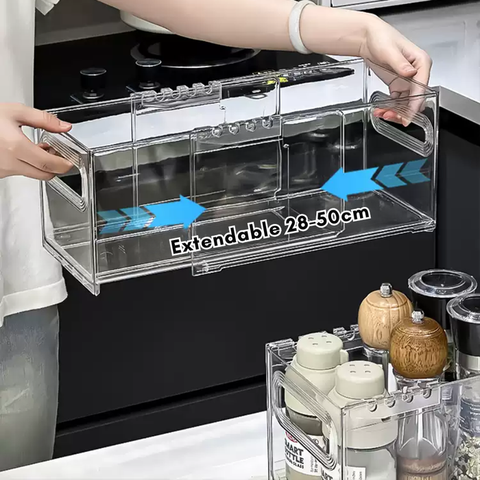 Crystal Clear Extendable Storage Box (2 sizes)