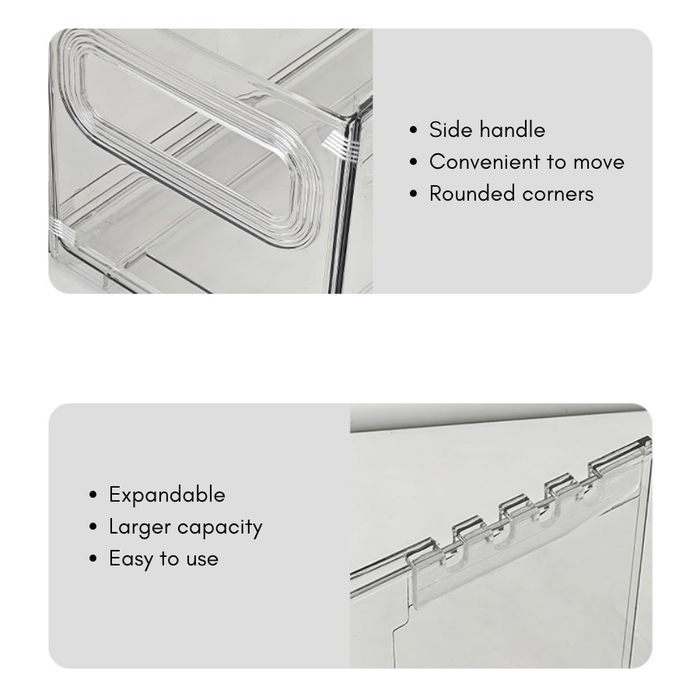 Crystal Clear Extendable Storage Box (2 sizes)