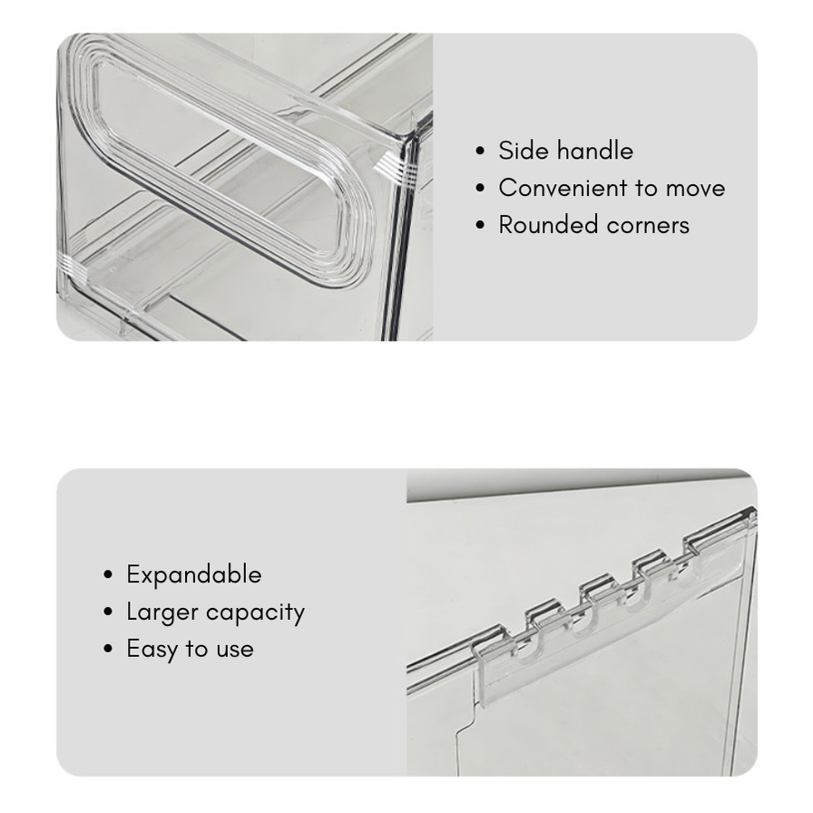 Extendable Storage Crystal Clear Extendable Storage Box (2 sizes) — The Home Shoppe