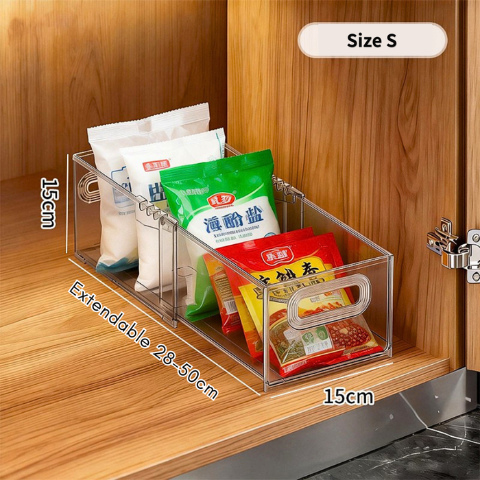 Crystal Clear Extendable Storage Box (2 sizes)