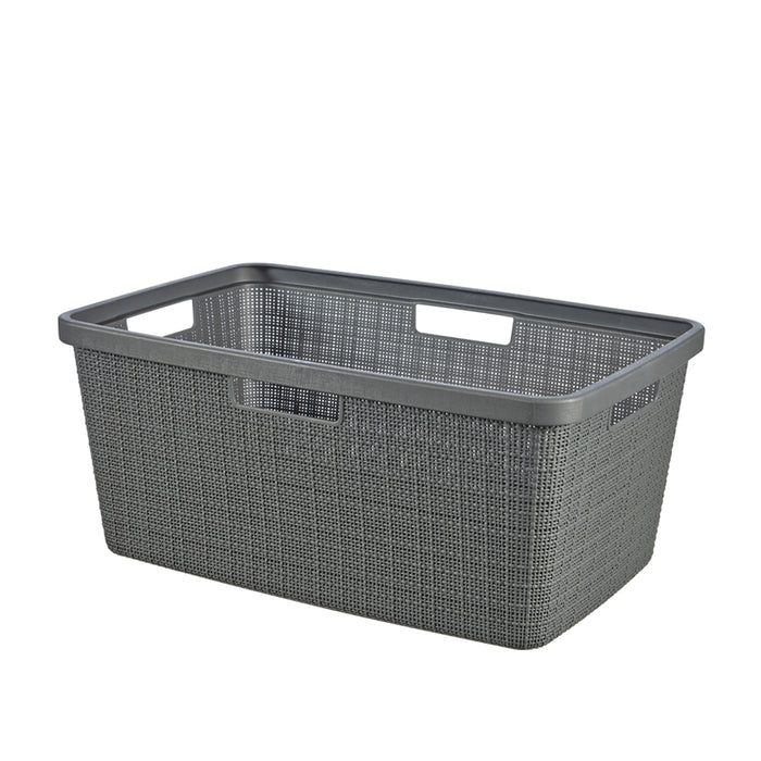 Jute Laundry Basket 46L Dark Grey