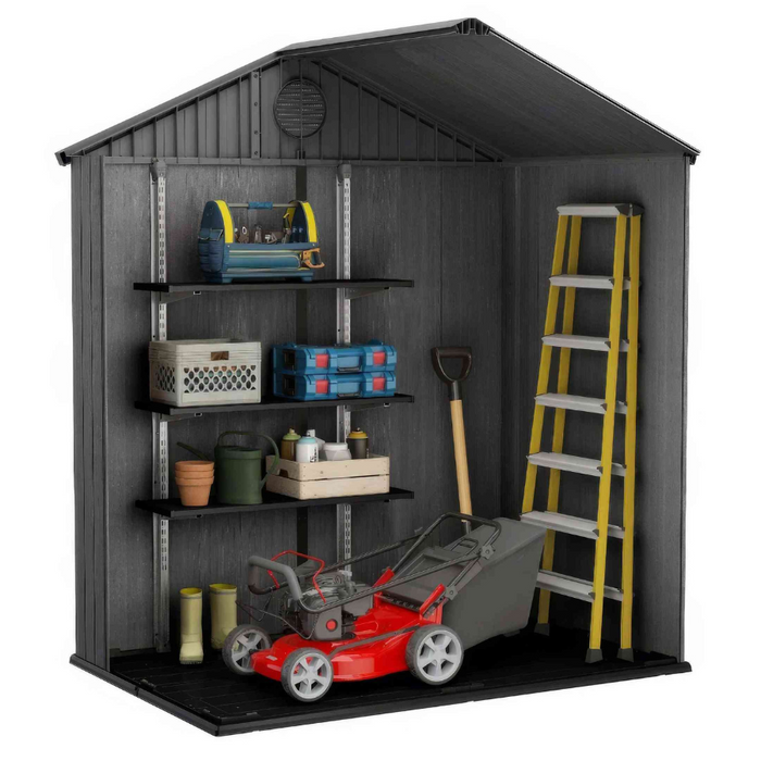 Darwin 6 x 4 Outdoor Garden Shed Graphite