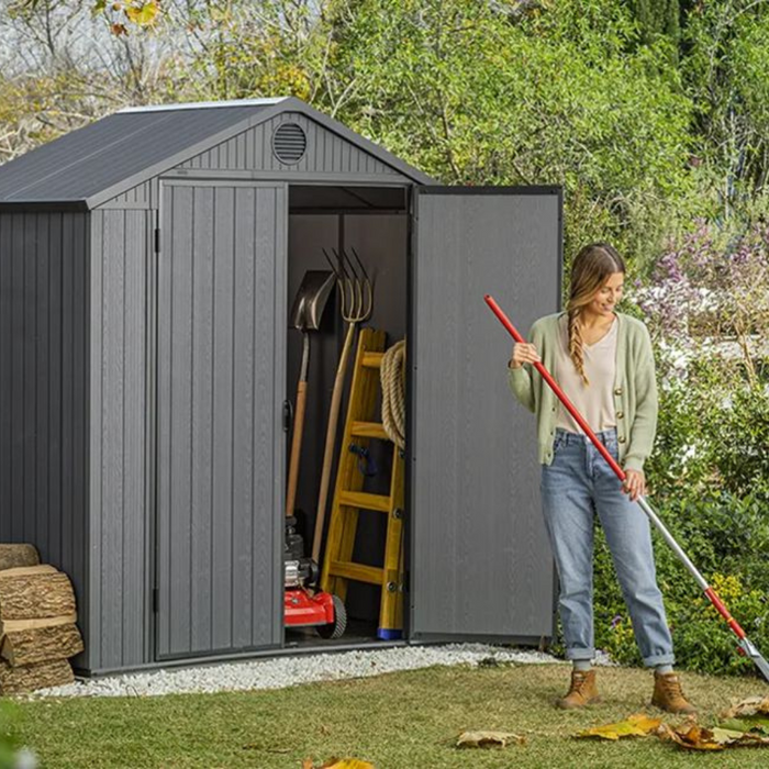 Darwin 6 x 4 Outdoor Garden Shed Graphite