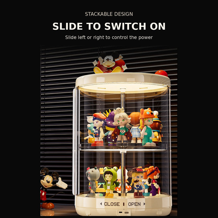 ShowCase Pro Sensor 360° Auto Rotate Figurine Display case with LED Light