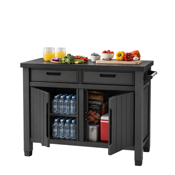 Keter Unity Storage Buffet BBQ Prep Table with Drawers