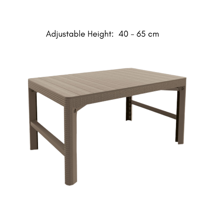 Orlando Lyon Outdoor 4 Seater Sofa Set Cappuccino (Adjustable Table Height)