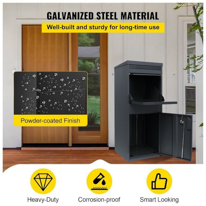 Toby L Large Parcel Delivery Drop Box CP03 Grey