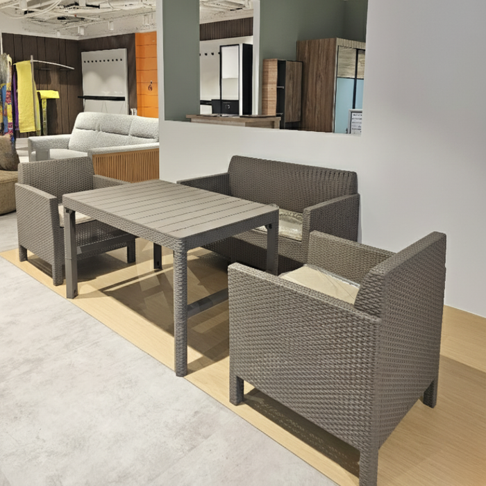 Orlando Lyon Outdoor 4 Seater Sofa Set Cappuccino (Adjustable Table Height)