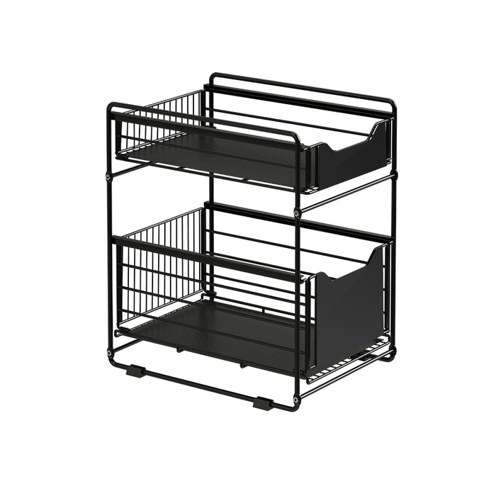 Pull Out Drawer Racking Under Sink Pull Out Drawer Rack Kitchen Cabinet Storage Drawer 2 Tier ...