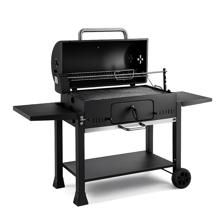 Duke Outdoor Large Charcoal BBQ Grill with Chimmey 28"