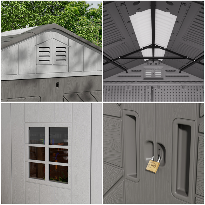 Eddie Plus Double Outdoor Garden Shed (Extendable)