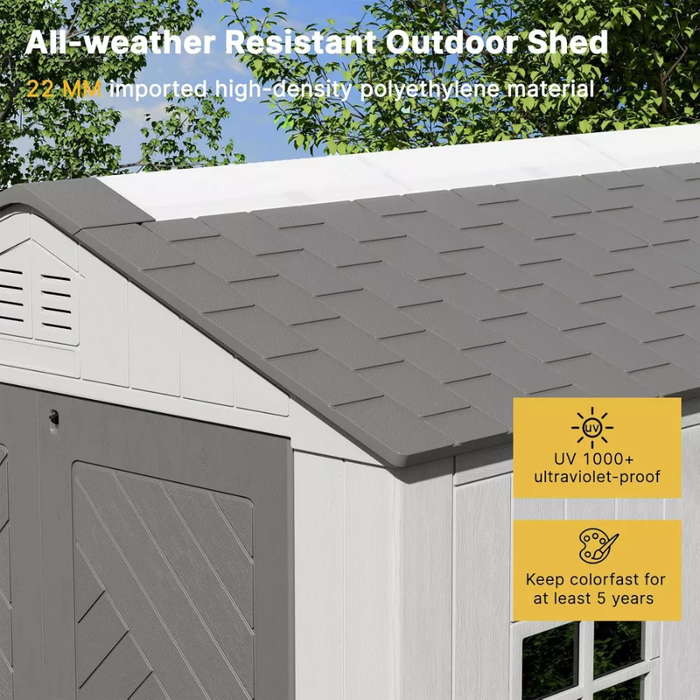 Eddie Plus Single Outdoor Garden Shed (Extendable)