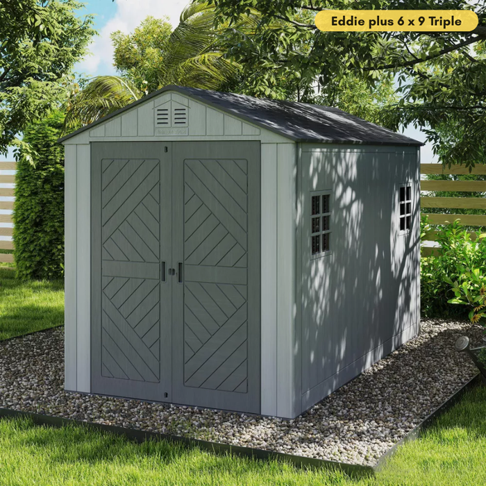 Eddie Plus Double Outdoor Garden Shed (Extendable)