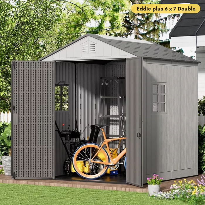 Eddie Plus Single Outdoor Garden Shed (Extendable)