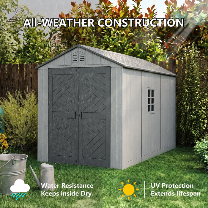 Eddie Plus 6 x 8 Triple Outdoor Garden Shed (Extendable)