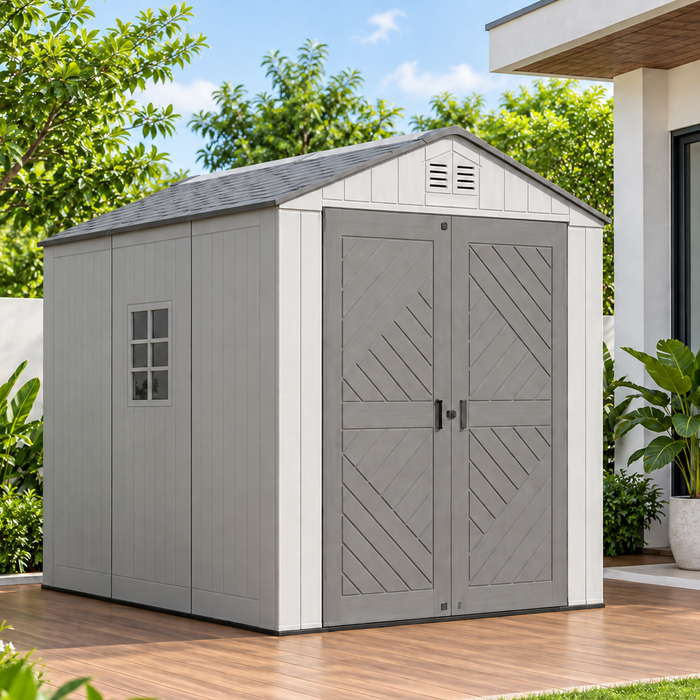 Eddie Plus 6 x 8 Triple Outdoor Garden Shed (Extendable)