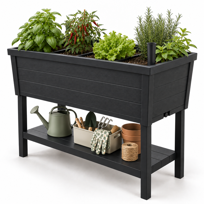 Alfresco Raised Planter Garden Bed Black