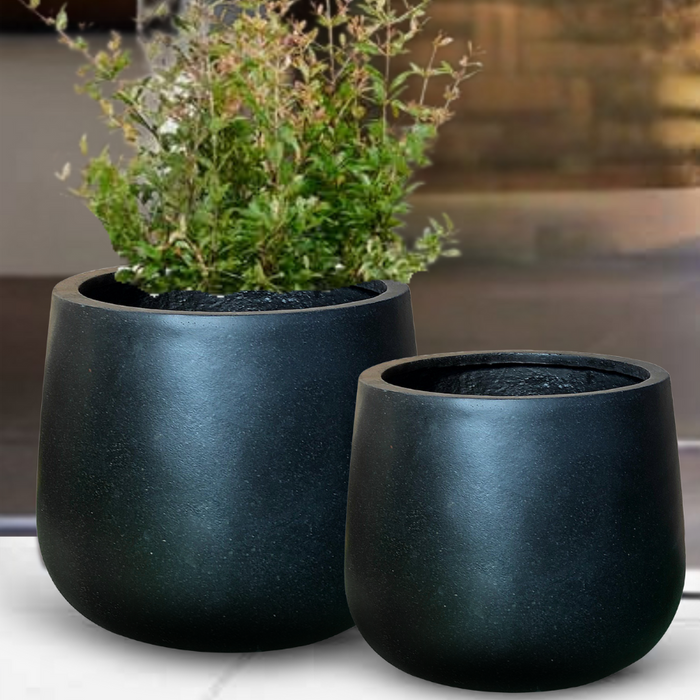 Auckland Planter Pot Matt Black  (2 Sizes)
