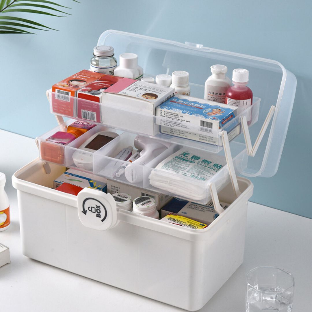 First Aid Medicine Box Multipurpose 3 Tier Storage Box — The Home Shoppe