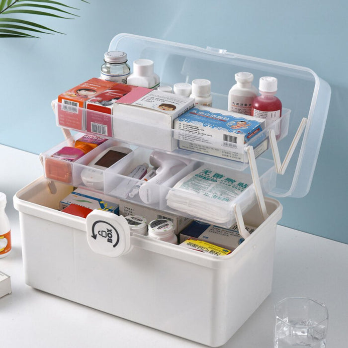 Large First Aid Kit Box Medicine Box Plastic Container Multi-layer Storage  Organizer Medical Box Nordic Home Medicine Cabinet