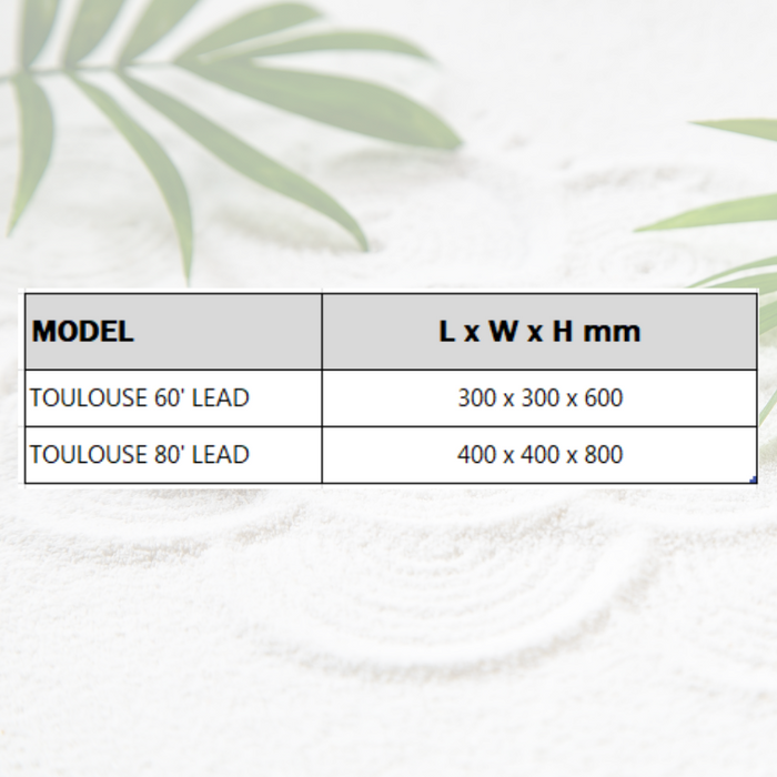 Toulouse Tall Planter Lead Grey (2 Sizes)