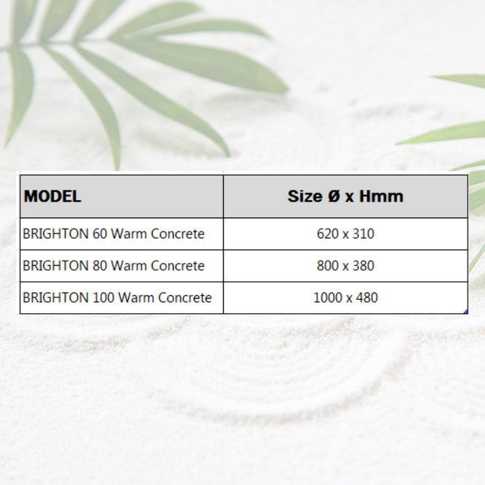 Brighton Planter Warm Concrete (3 Sizes)